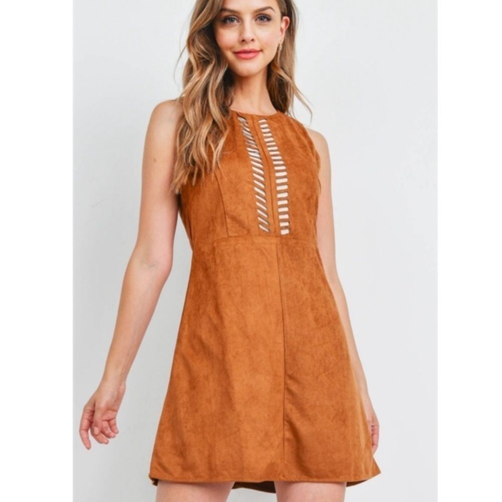 Suede mini dress